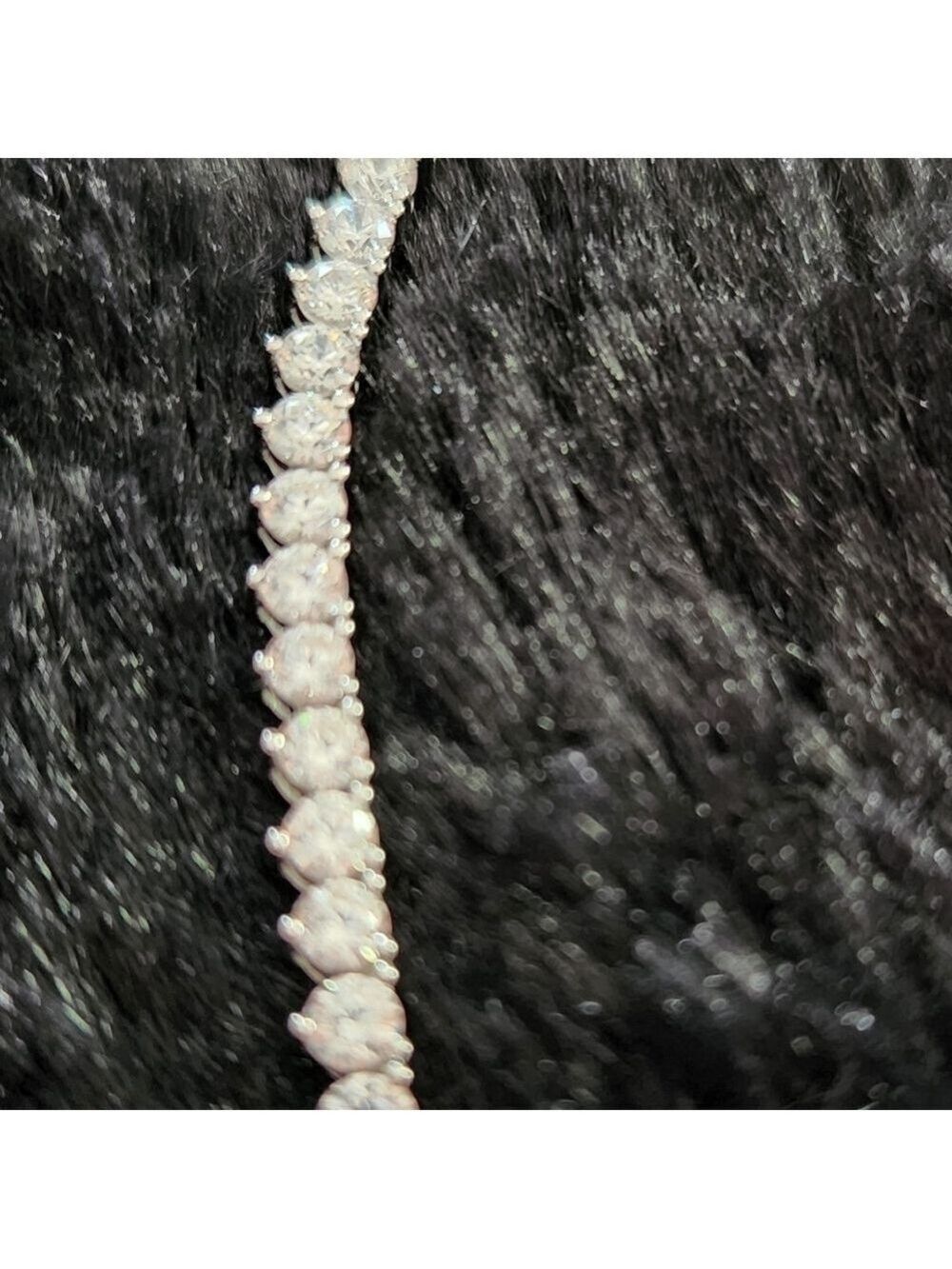 NWOT Diamonique 12.70 ct tw Round Tennis Necklace, Platinum Clad. - Picture 10 of 12